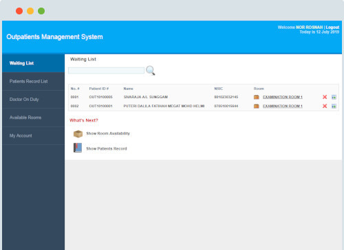 Outpatients Management System